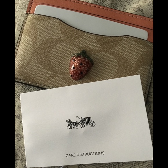 Coach Accessories - Coach Card Case in Signature Canvas with Fruit